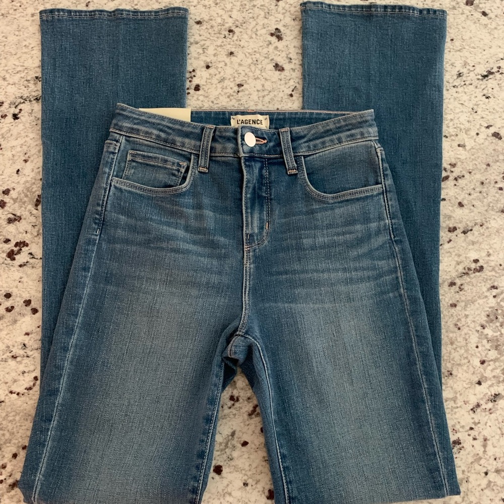L'Agence Oriana High‎ Rise Straight denim Jeans 24